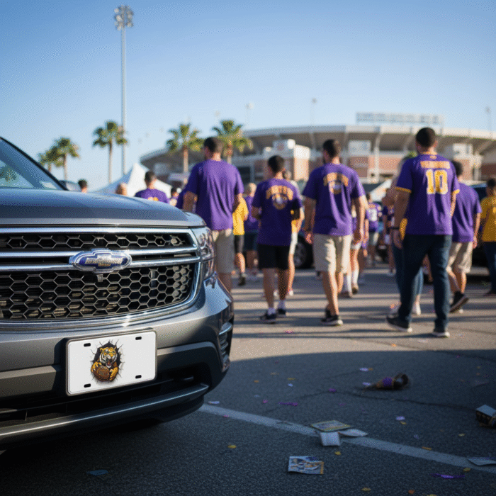 LSU Tigers License Plate 6"x12" Aluminum Car Tag | Metal Front Plate for Fans - Image 8