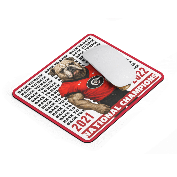 Georgia Bulldogs Mouse Pad – 2021–2022 Back-to-Back Champions | 9x7.5" Red Black - Image 4