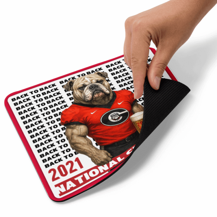 Georgia Bulldogs Mouse Pad – 2021–2022 Back-to-Back Champions | 9x7.5" Red Black - Image 5