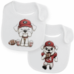 Georgia Bulldogs Baby Bibs 2Pack Organic Cotton Bandana Drool Bibs 0-36 Month