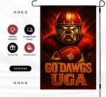 Georgia Bulldogs Garden Flag 12"x18" GO DAWGS UGA Double-Sided Football Sign - Image 3