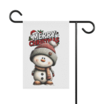 Christmas Garden Flag 12x18 Double-Sided | Cute Snowman Winter Yard Decoration