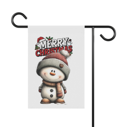 Christmas Garden Flag 12x18 Double-Sided | Cute Snowman Winter Yard Decoration
