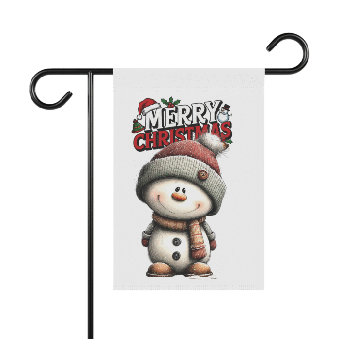 Christmas Garden Flag 12x18 Double-Sided | Cute Snowman Winter Yard Decoration - Image 9