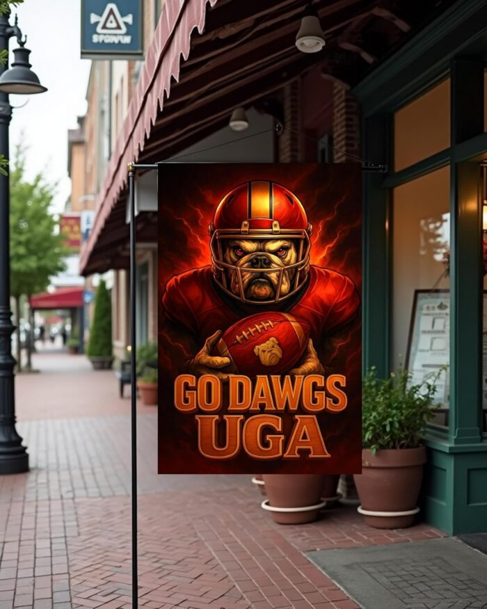 Georgia Bulldogs Garden Flag 12"x18" GO DAWGS UGA Double-Sided Football Sign - Image 4