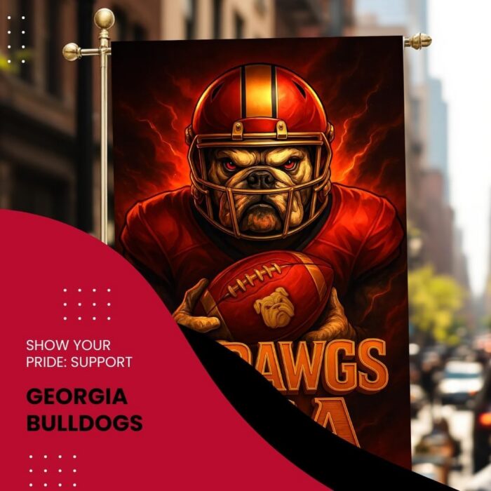Georgia Bulldogs Garden Flag 12"x18" GO DAWGS UGA Double-Sided Football Sign - Image 8