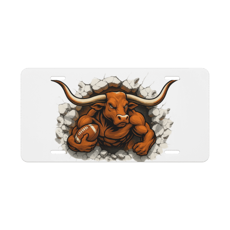 Texas Longhorns License Plate 6"x12" Car Tag | Front Plate for Hook 'em Fans