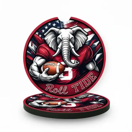 Alabama Crimson Tide Car Coasters – 2-Pack