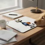Kentucky Wildcat Basketball Fan Mouse Pad – Cute Cat Design Desk Mat - Image 5