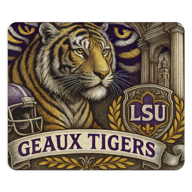 LSU Tiger Spirit Mouse Pad 9.5x8