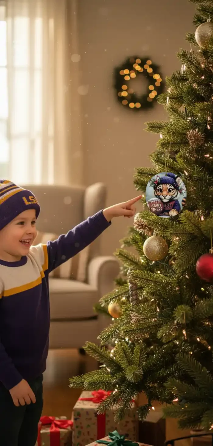 LSU Tigers Christmas Ornament
