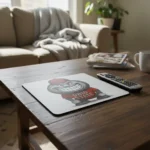Ohio State Buckeyes Mouse Pad – 9.5"x8" | Scarlet & Gray Grinning Mascot Desk Mat - Image 2