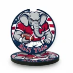 Roll Tide Car Coasters – 2-Pack 2.75 Absorbent Elephant Cup Holder Inserts