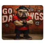 Urban Bulldog Fan Mouse Pad - Go Dawgs Graffiti Design - Non-Slip Gaming & Office Mat