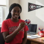 2.75 inch absorbent rubber car coasters - Go Dawgs theme