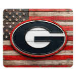 Georgia Bulldogs Mouse Pad 9.5"x8" | UGA American Flag Design | Go Dawgs Gift