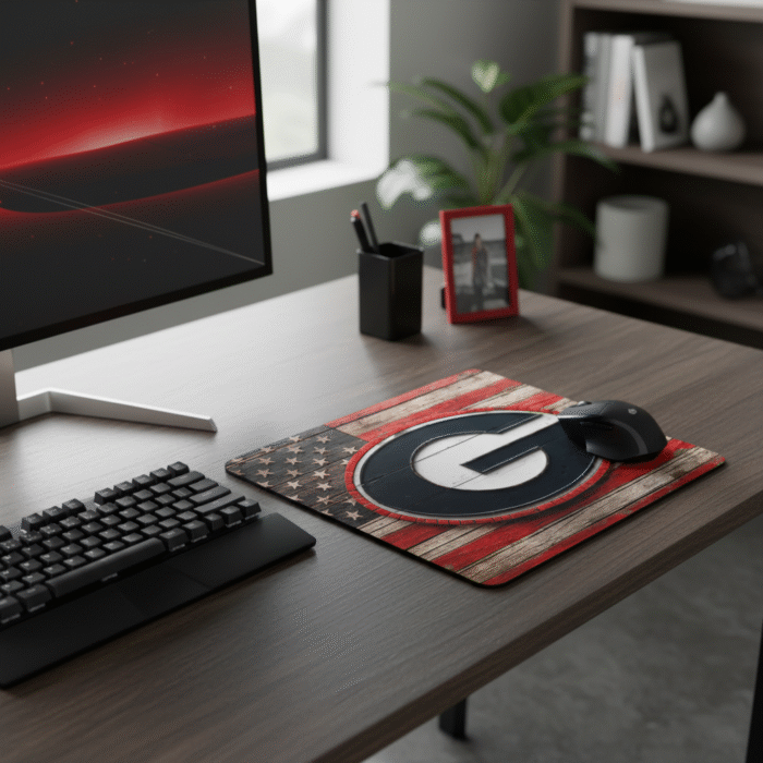 Georgia Bulldogs Mouse Pad 9.5"x8" | UGA American Flag Design | Go Dawgs Gift - Image 4