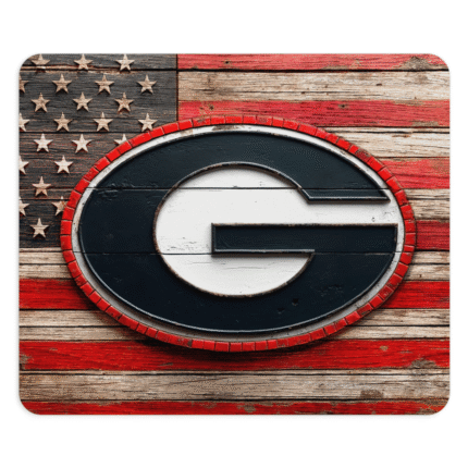 Georgia Bulldogs Mouse Pad 9.5"x8" | UGA American Flag Design | Go Dawgs Gift