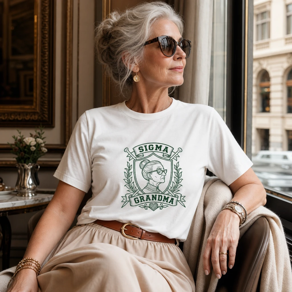 Sigma GrandmaShirt, FunnyCrest Graphic