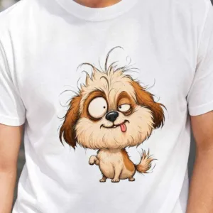 Funny Scruffy Dog Graphic T Shirt for Dog Lovers