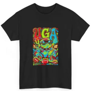 UGA Bulldog Neon Football Fan T-Shirt