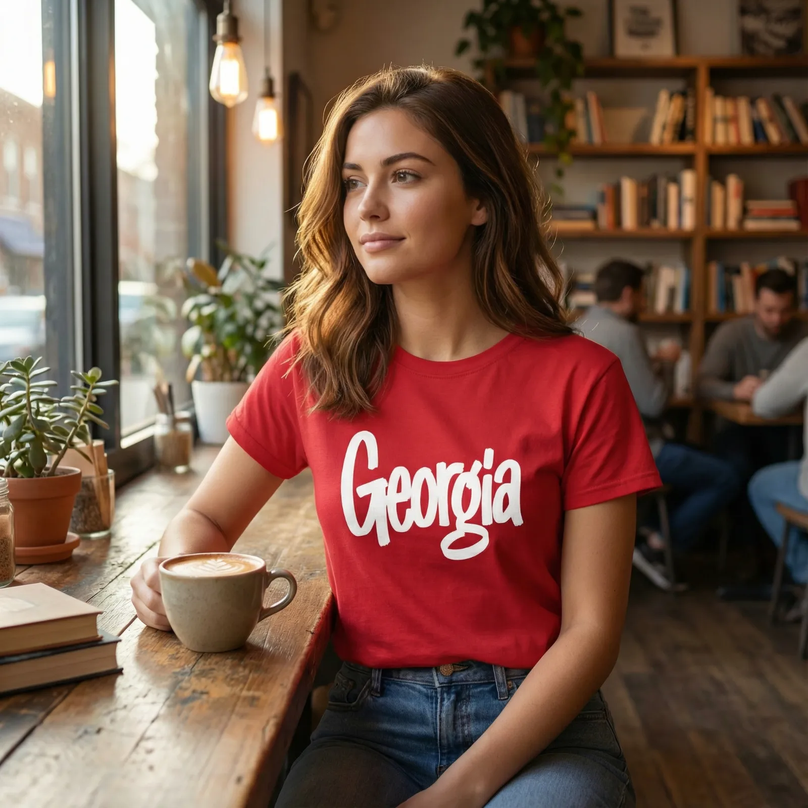 Georgia T-Shirt – Bold Red Souvenir Tee for Men & Women - Image 4