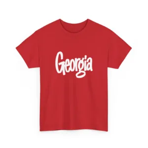 Georgia T-Shirt – Bold Red Souvenir Tee for Men & Women