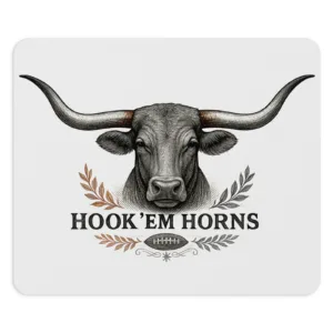 Texas Longhorns Mouse Pad 9.5"x8" Hook 'Em Horns Fan Gift - Desk Accessory