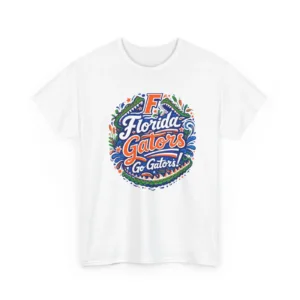 Florida Gators Illustrated Circle Graphic T-Shirt - White Cotton Tee