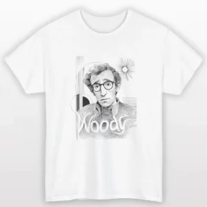 Woody Allen Portrait Graphic Tee in 100% US Cotton