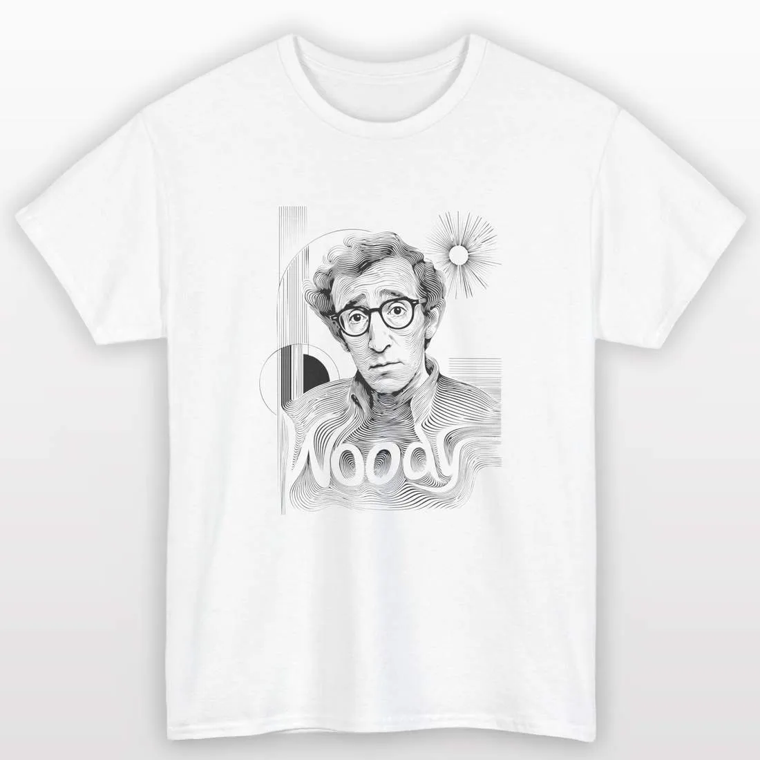 Woody Allen Portrait Graphic Tee in 100% US Cotton