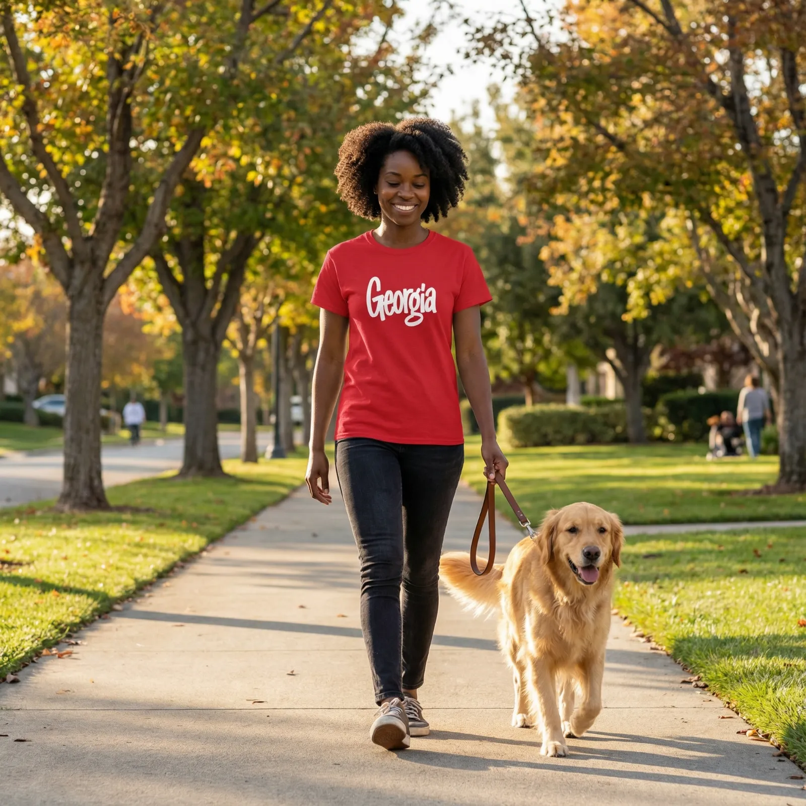 Georgia T-Shirt – Bold Red Souvenir Tee for Men & Women - Image 3