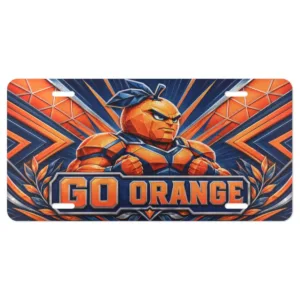 Syracuse Orange Go Orange Decorative Aluminum License Plate Car Tag, 12 x 6 Inch