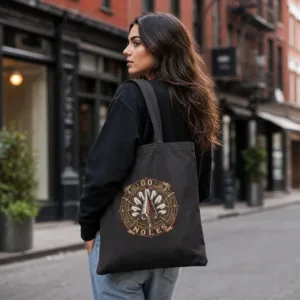 Go Noles Canvas Tote Bag, Ornate Spearhead Game Day Shoulder Bag