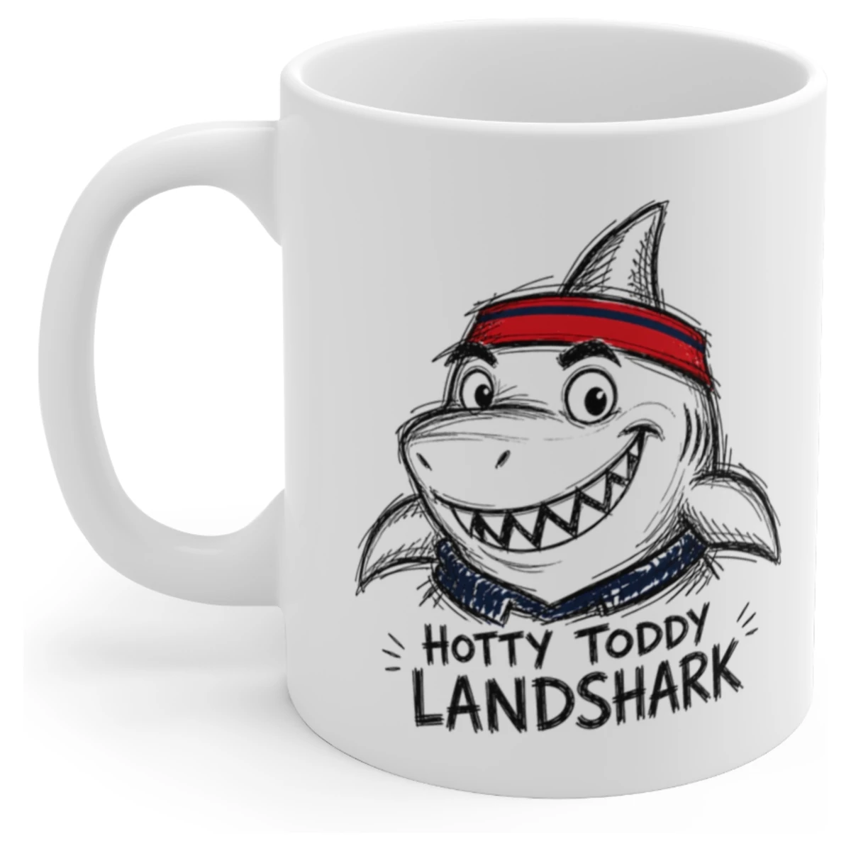 Ole Miss Rebels Coffee Mug, Hotty Toddy Landshark 11 oz Ceramic Cup