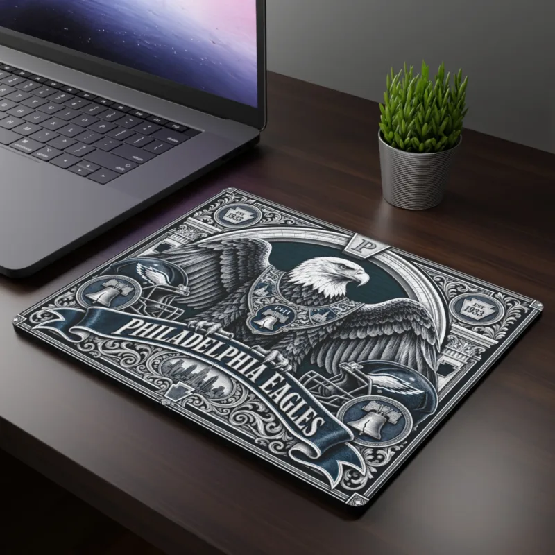Philadelphia Eagles Mouse Pad, Engraved Eagle Desk Mat