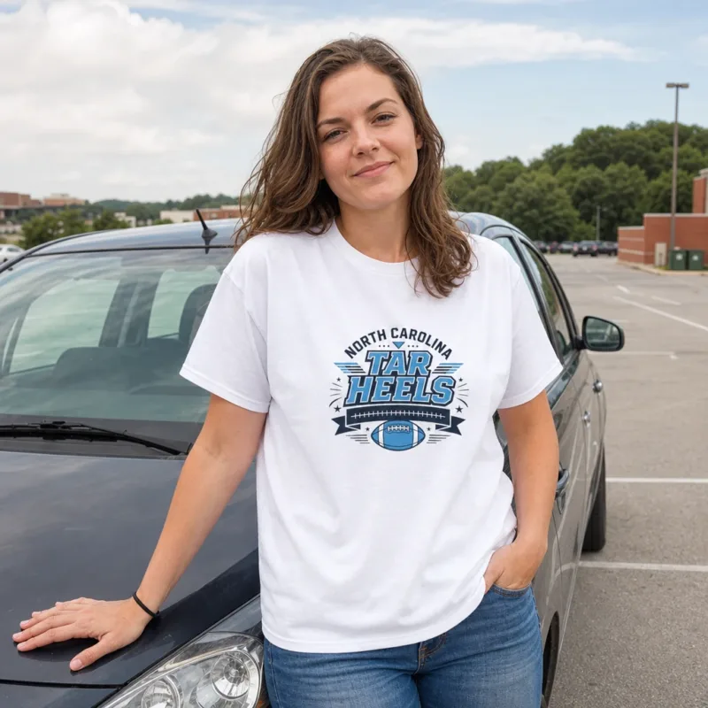 North Carolina Tar Heels Football T-Shirt, Unisex Game Day Fan Tee