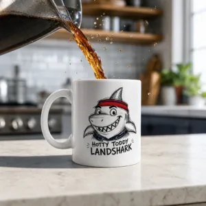 Ole Miss Rebels Coffee Mug, Hotty Toddy Landshark 11 oz Ceramic Cup