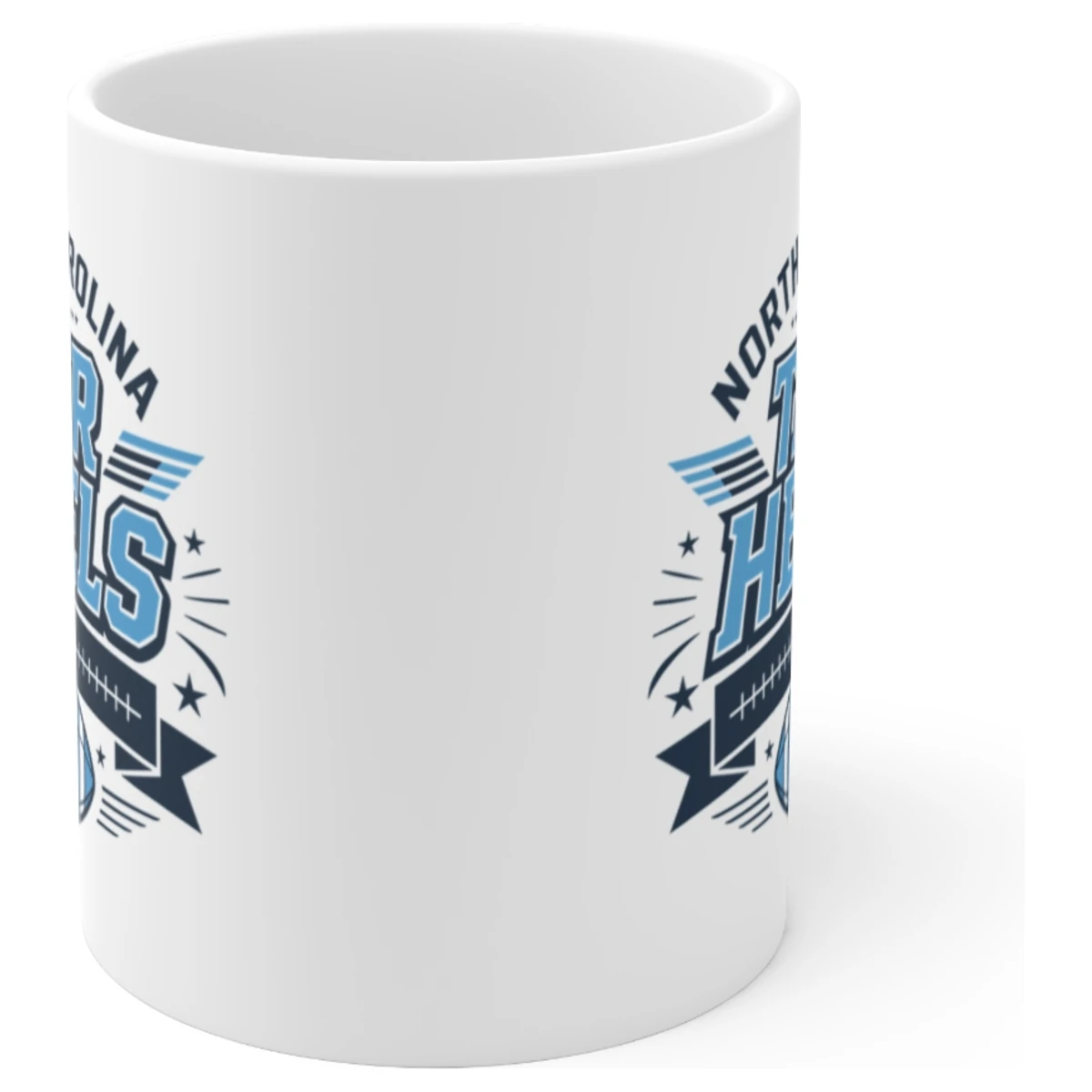 North Carolina Tar Heels Football 11 oz Ceramic Coffee Mug White