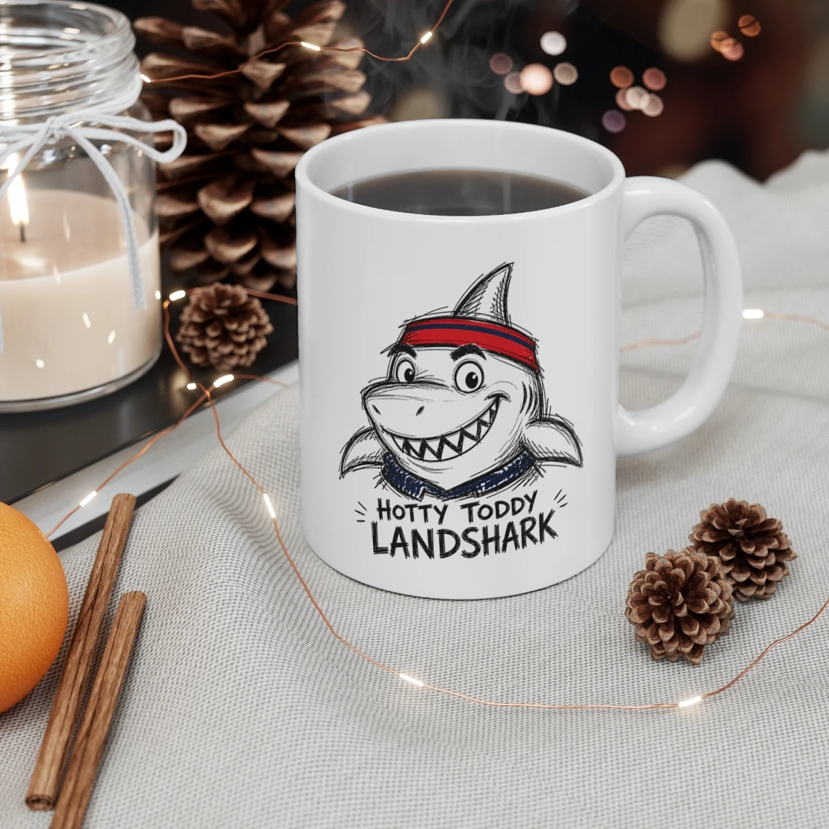 Ole Miss Rebels Coffee Mug, Hotty Toddy Landshark 11 oz Ceramic Cup