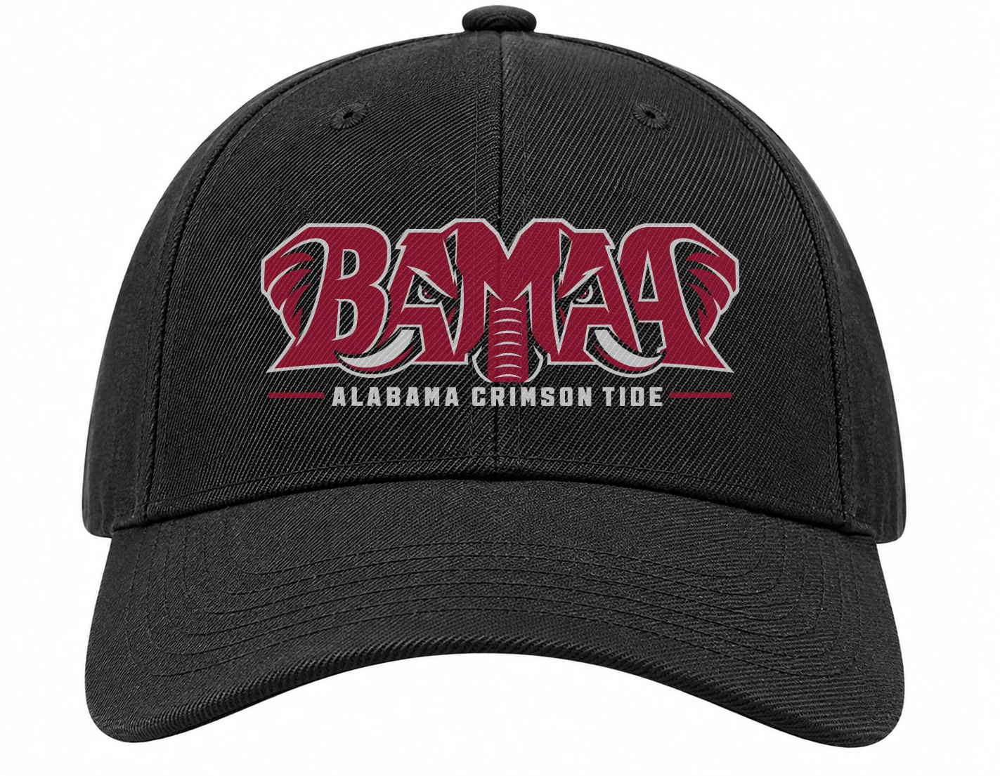 Alabama Crimson Tide BAMA Elephant Graphic Black Adjustable Baseball Cap