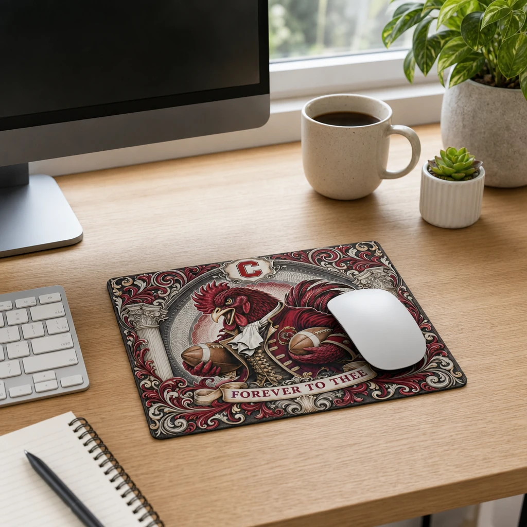 South Carolina Gamecocks Mouse Pad, Forever To Thee Football Rooster Desk Mat