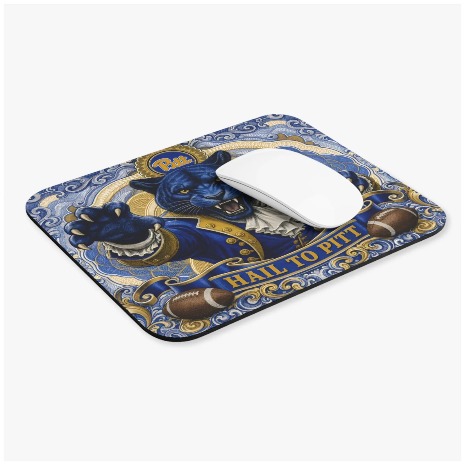 Pittsburgh Panthers Hail to Pitt Mouse Pad, Non-Slip Panther Football Desk Mat