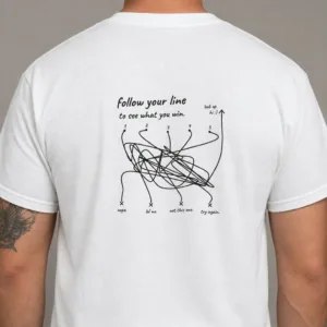 Funny Maze Graphic Tee - 100% Cotton Unisex - White