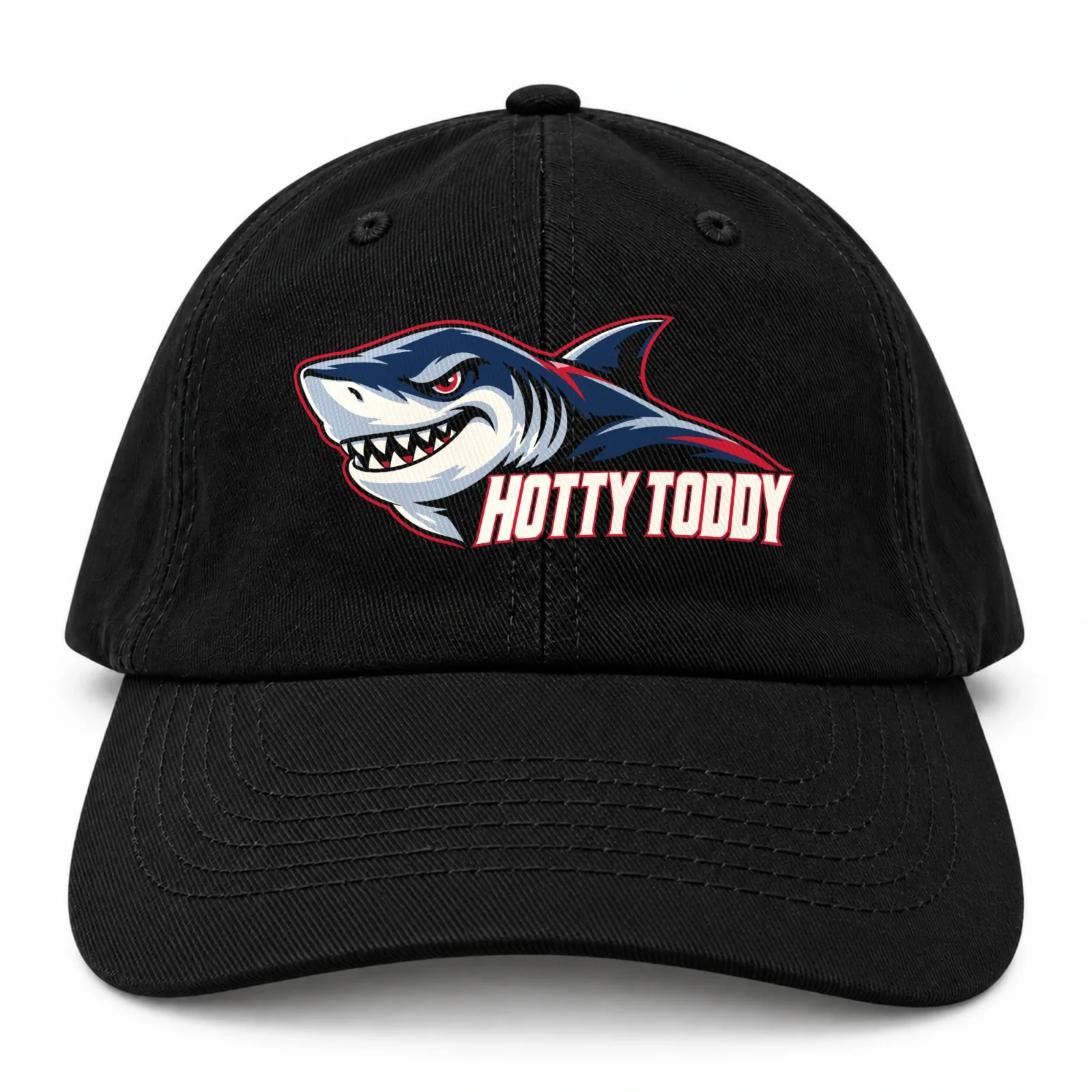 Ole Miss Hotty Toddy Cap - Black Baseball Cap, Flat DTF Print, Not Embroidered or a Patch