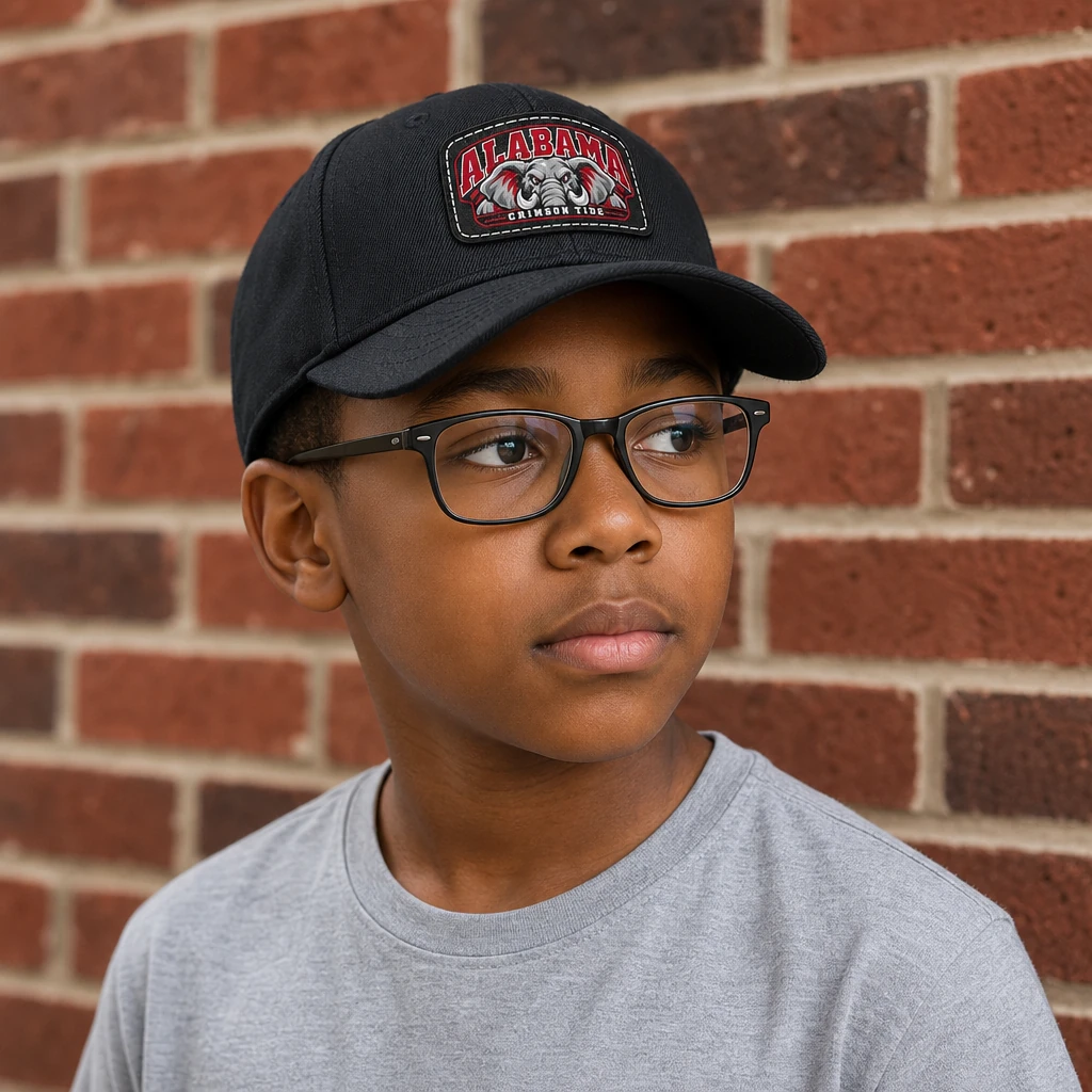 Alabama Crimson Tide Leatherette Patch Baseball Cap, Low Profile Unstructured Dad Hat