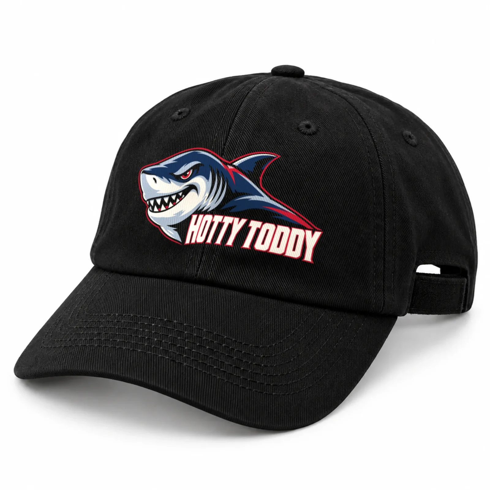 Ole Miss Hotty Toddy Cap - Black Baseball Cap, Flat DTF Print, Not Embroidered or a Patch