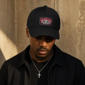 Alabama Crimson Tide Leatherette Patch Baseball Cap, Low Profile Unstructured Dad Hat