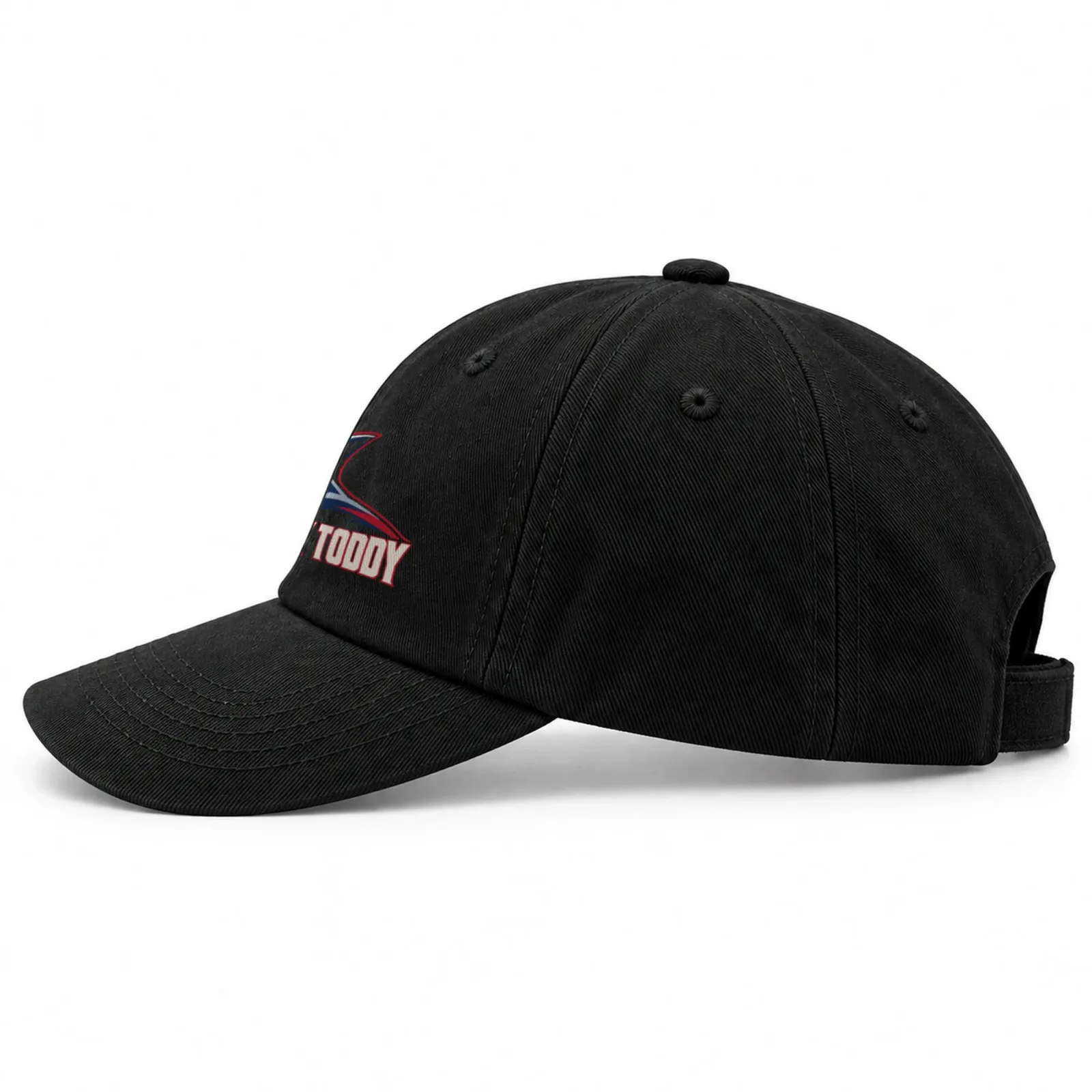 Ole Miss Hotty Toddy Cap - Black Baseball Cap, Flat DTF Print, Not Embroidered or a Patch