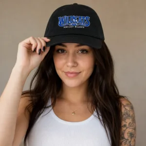 Kentucky Wildcats Baseball Cap Black Flat Print Football Adjustable